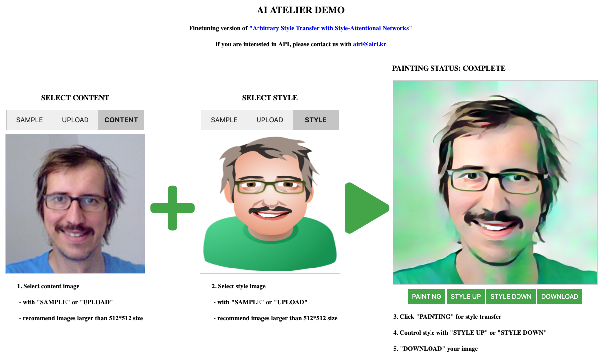 Arbitrary style transfer with style attentional networks this ai